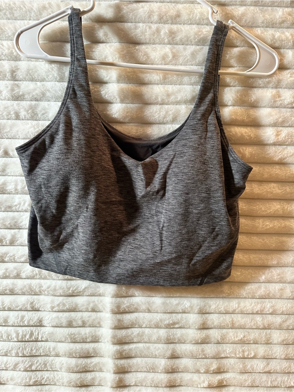 Gilly Hicks Heather Charcoal Seamless Sports Bralette